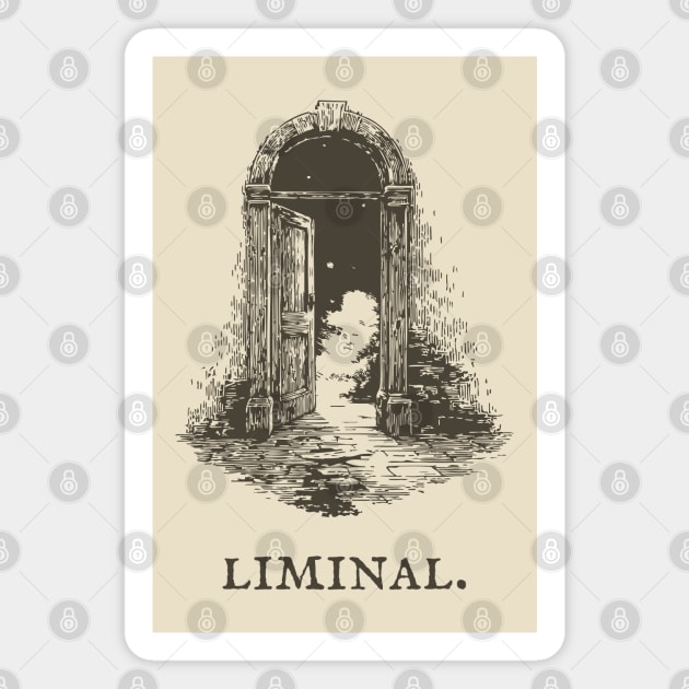 Liminal Doorway to a Starry World Magnet by TuncGK